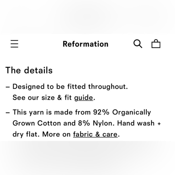 NWT Reformation Luna Pointelle Sweater Tank in Black Size Small - Picture 6 of 7